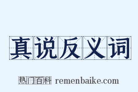 真说反义词是什么意思的图片